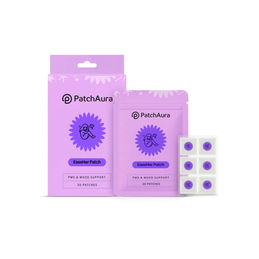 [BRSRGBAFAAJRQGYU] EaseHer Wellness Patches, 30 Count, Botanical Patch with Chasteberry, Ashwagandha, Black Cohosh & Dong Quai, 12-Hour Wear, Vegan