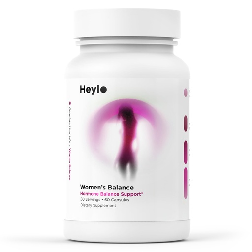 [BRSRGYD2OR5W2G3K] Heylo Women’s Hormone Balance Support – Adaptogenic with Ashwagandha, Reishi, Chaste Tree Berry, Black Cohosh & Schisandra | PMS, Menstrual & Menopause, 60 Capsules – Organic, Made in USA