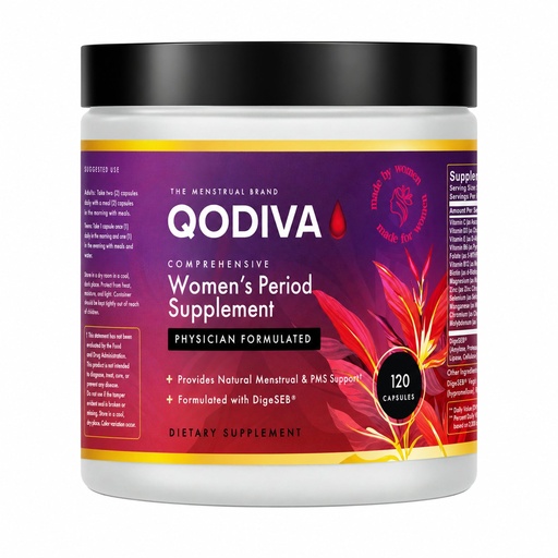 [BRSRGCQOBECRYHIU] Women's Period Supplement for Cycle Wellness - Period Cramp Relief Capsules with Magnesium, Turmeric & Probiotics - PMS Support Supplement with Natural Vitamins & Herbal Extracts - 120 Capsules