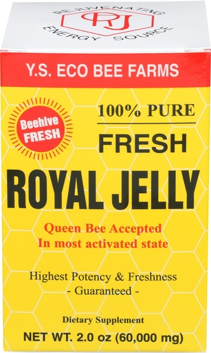 [BRSWIYQCPIGRYDTC] 100% Pure Fresh Royal Jelly 60,000 mg YS Eco Bee Farms 2.0 oz Liquid