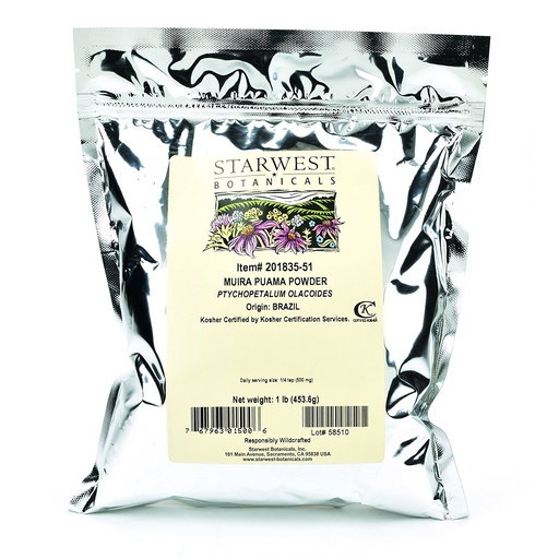 [BRSWICA2C4DBC2Q7] Starwest Botanicals Muira Puama Powder Wildcrafted, 1 Pound
