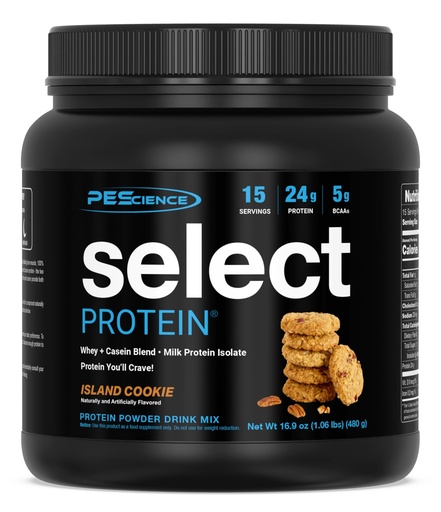 [BRSRGCABDN6WAAI7] PEScience Select Protein Powder, Island Cookie, 15 Servings | Whey and Casein Blend, Gluten Free, Lean Protein Powder, Low Calorie, Low Carb, Keto Friendly, 24g Protein
