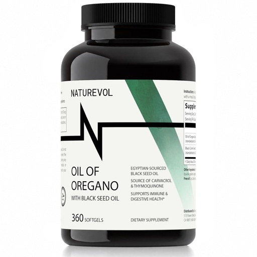 [BRSRYY32CEOQEGQZ] Oil of Oregano with Black Seed Oil, 360 Softgels | 2-in-1 Herbal Formula • Naturally Rich in Carvacrol & Antioxidant Thymoquinone • Immune & Digestive Support