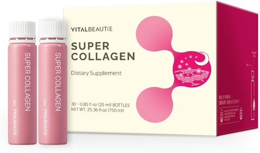 [BRSW2YATDIBQOC3P] VITALBEAUTIE Super Collagen Original (Liquid Marine Collagen) Containing GABA for Skin, Hair, Nails + Stress Relief, Healthy Sleep by AMOREPACIFIC Korean Skincare - 30 Servings