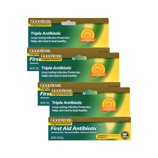 [BRSREBQHDIBBUYD5] GoodSense First Aid Triple Antibiotic Original Ointment, Topical Infection Protection Cream for Minor Cuts, Scrapes, Burns and Skin Healing, 1 Ounce (Pack of 3)