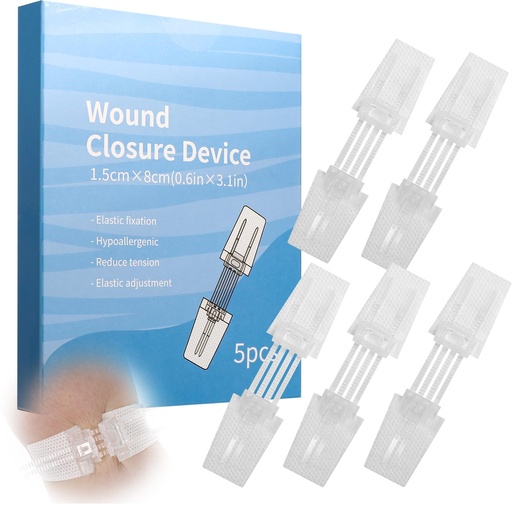 [BRSREFQZBMMWA3LV] Wound Closure Strips Sterile Skin Wound Suture Strip 5PCS First Aid Adhesive Stitches Sutures Bandages Emergency Stitch Laceration Closure