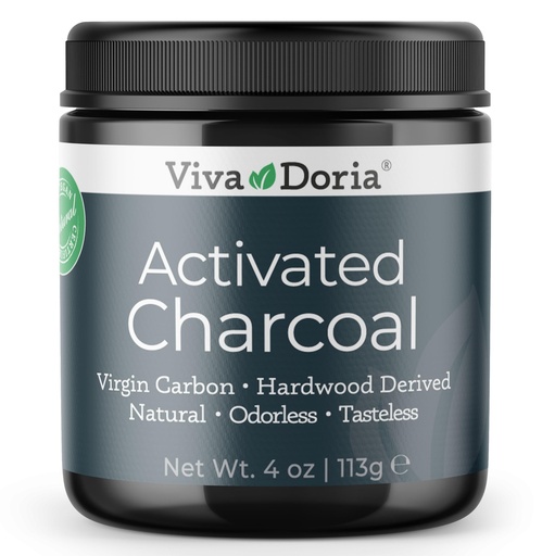 [BRSWKGLZPMEB63L2] Viva Doria Activated Charcoal Powder, Hardwood Derived, Food Grade, 4 Oz