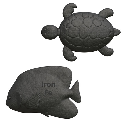 [BRSREAYBOZYWYE3X] Iron Fish 2 Pack, lron Fish Cooking Tool, Boosts Iron in Food & Water, Ideal for Anemia, Athletes & Vegans, (Fish + Turtle)