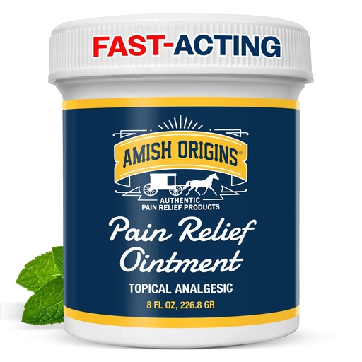[BRSWKEY7BEFAK3DK] Amish Origins Joint & Muscle Ointment 8 oz Maximum Deep Penetrating Strength All Natural Discomfort Reliever for Joint, Muscle, Knee, Back, Arthritis