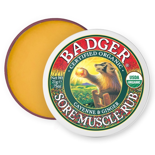 [BRSWIYQKB4CA2HL6] Badger - Sore Muscle Rub, Cayenne Pepper and Ginger, Organic Sore Muscle Rub, Warming Balm, Muscle Relief Balm, Warming Muscle Rub, Sore Muscle Balm, 0.75 oz