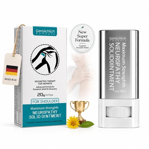 [BRSRGGIEBEOQM3LU] Shoulder Pain Relief & Rotator Cuff Care, NDC Listed Fast-Acting Arnica Ointment Stick for Muscle Stiffness, 2026 Upgraded Touch-Free Solid Balm with Camphor & Hypericum Perforatum Oil 0.71oz