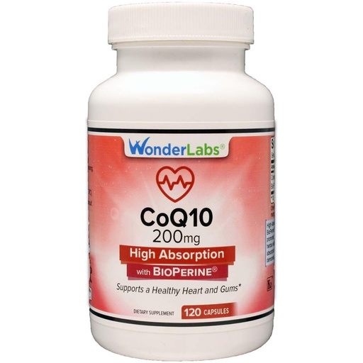[BRSWYZQDCIBGEHL3] Wonder Labs High Absorption CoQ10 with BioPerine, Naturally Fermented, Non-GMO, Gluten-Free