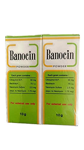 [BRSWIAANO4NRM2Q5] 2 X Banocin Antibiotic Powder - Infected Cuts Wounds T