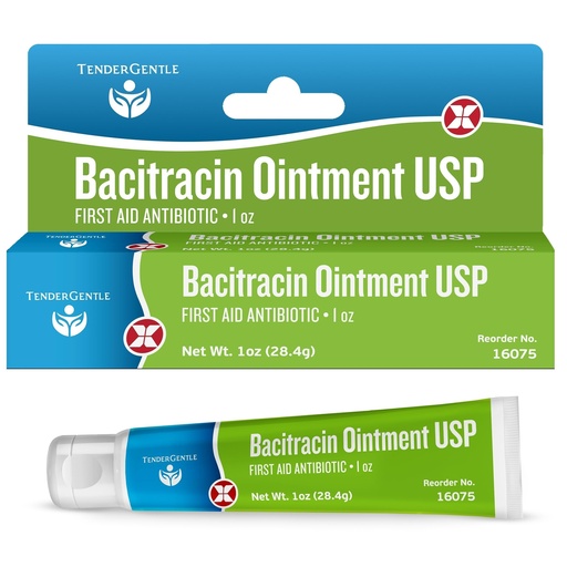 [BRSRA2YCBUPQ2CTP] Bacitracin Antibiotic Ointment with Zinc USP - 1 oz Topical Antibiotic First Aid Ointment - Helps Prevent Infection in Minor Cuts, Scrapes, and Burns