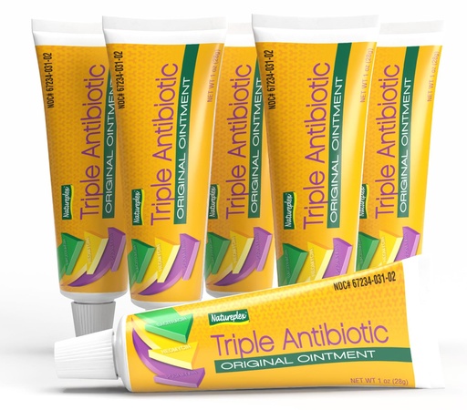 [BRSREHQYOR6WMDTL] Natureplex Triple Antibiotic Ointment 1.0 oz (Pack of 6) – Contains Bacitracin, to Aid Wound Care, Scrapes, Cuts, and Burns, Prevents Infections, Helps Healing – Made in USA