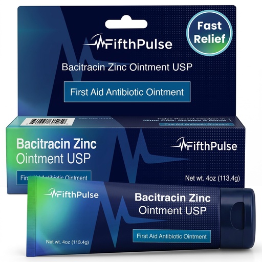[BRSRGHD2C4HQYDLJ] Bacitracin Antibiotic Ointment with Zinc, 4oz - First Aid Ointment for Minor Cuts, Bruises, Abrasions, Burns - Topical Antibiotic for Wound Healing