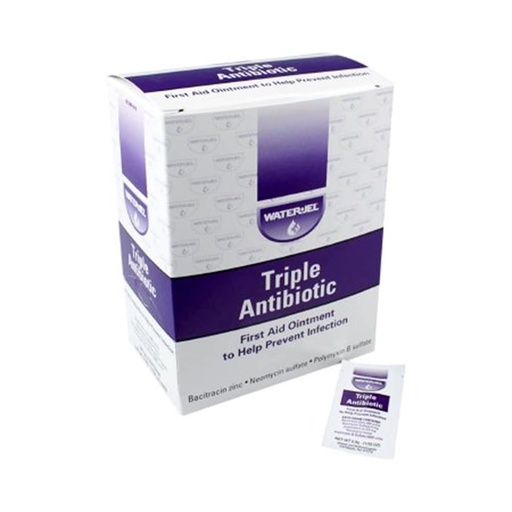 [BRSWG2QHO4GQMGTU] Water-Jel WJTA1728.000.000 Triple Antibiotic First Aid Ointment, Rectangular Packet Shape, 0.9 g, Light Gray (Pack of 144)