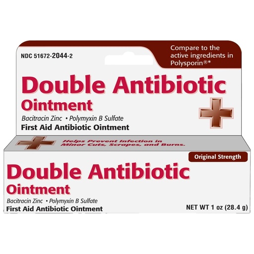 [BRSRGZ35AEDQAHIU] Taro Double Antibiotic Ointment (1 Oz Tube) First Aid Wound Care for Minor Cuts, Scrapes & Burns, Topical Antibiotic for Adults and Children 2+, Neomycin-Free