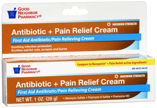 [BRSWYBI6BECGGAD7] Good Neighbor Pharmacy GNP Antibiotic + Pain Relief Cream, 1 Oz