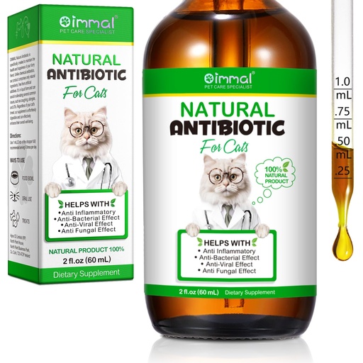 [BRSREYDQPJYR623L] Antibiotics for Cats, Cat Antibiotics for Injections, Natural Cat antibiotic for Immune & Allergy Relief, Cough Relief, Yeast Injection, UTI Treatments, Cats Antibiotic Drops, 60ML