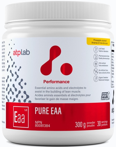 [BRSWGFT4BB6B62A6] ATP LAB - Pure EAA Powder 300g (Pineapple Coconut Flavour) - EAA Supplement - Essential Amino Acid Powder - Building Muscle Recovery