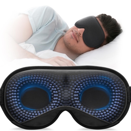 [BRSW2EL4CMGW2D3J] YFONG Weighted Sleep Mask for Women Men, 3D Light Blocking Eye Mask, Black | 4.2oz/120g, Pressure Relief, Zero Eye Pressure, Night Sleeping Mask, Adjustable Strap, Eye Cover, Blindfold for Travel, Nap