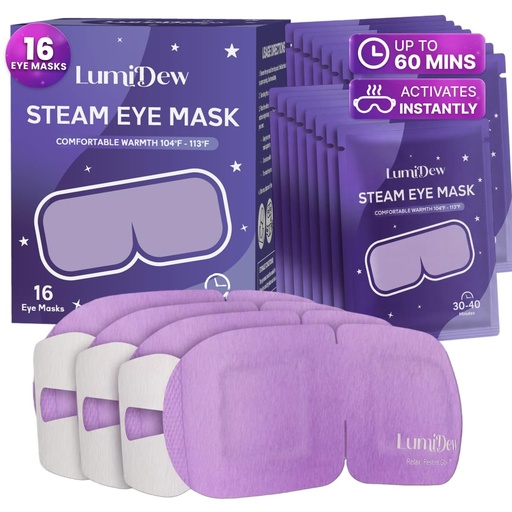 [BRSREZL5CEIB6CTH] Steam Eye Mask, Self Heating Heated Eye Mask for Sleep, Warm Compress for Eyes, Moist Heat for Dry Eye Relief, Stye Eye Treatment, Spa, Travel Essentials, Unscented 16 Pack