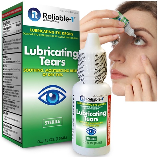 [BRSREYYYAF7BEEY7] Reliable-1 Laboratories Lubricant Eye Drops (Dry Relief) Fresh Tears for Allergies, Contacts & Screen Fatigue