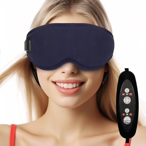 [BRSRGZQYCAJR4DI6] Heated Eye Mask, USB Heating Eye Mask with 3 Heating Mode,3D Contoured Sleep Mask,Hot Eye Compress Mask for Men Women with Timer for Dry Eye,Tired Eyes,MGD, Dark Circles,Puffiness