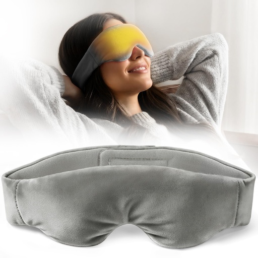 [BRSRGEIBORYWAE3F] Akakios Heated Eye Mask for Dry Eyes, Microwavable Moist Heat Weighted Eye Masks Warm Compress for Dark Circles and Puffiness, Relief Stye Treatment, with Washable Cover(Gray)