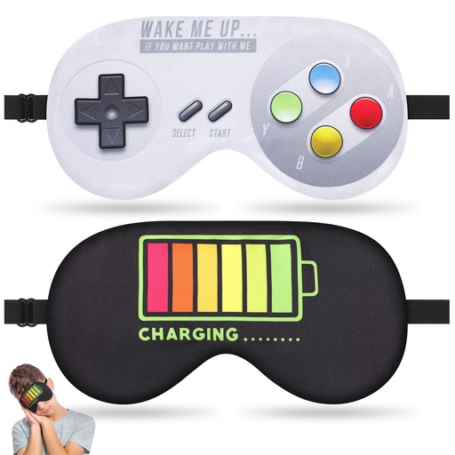 [BRSRAFQZDMMQEDLJ] 2 Pcs Sleep Eye Mask, Guys Blackout Sleeping Mask for Kids Adult Children's Travel Eye Mask Eye Cover Blindfold for Game