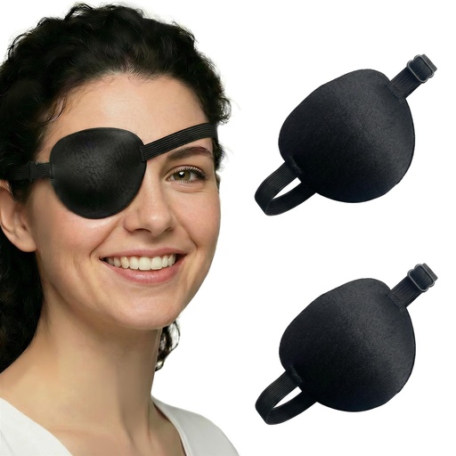 [BRSRG2QOOQPBODQ4] 2 Pack Adjustable Medical Eye Patch, Reusable Amblyopia Eye Cover for Both Eyes