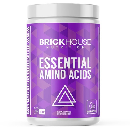 [BRSRGYYKOYPAKADD] BRICKHOUSE NUTRITION Essential Amino Acids | Amino Acids Supplement for Recovery & Endurance | Pre & Post Workout Powder, Passion Fruit (1 Pack)