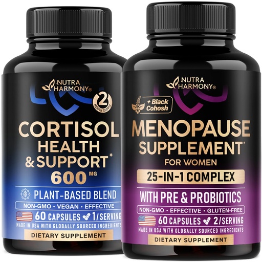 [BRSREEIBOQHBG333] NUTRAHARMONY Cortisol & Menopause Support Supplement