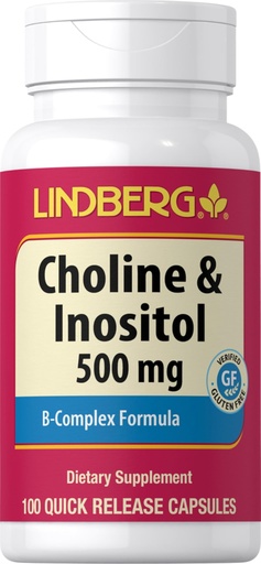 [BRSWGZALAAIGGEL5] Lindberg Choline Inositol Supplement | 500mg | 100 Capsules | Vitamin B Complex | Non-GMO, Gluten Free