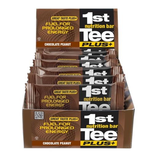 [BRSROBQ5CQDQ4GYU] 1st Tee Plus+ Chocolate Peanut Bars Great Snack bar to Keep you Cool & Focused when Playing your Favorite Sport | Healthy Snacks Golf Nutrition Bar 25.32-Ounce box (12 count)