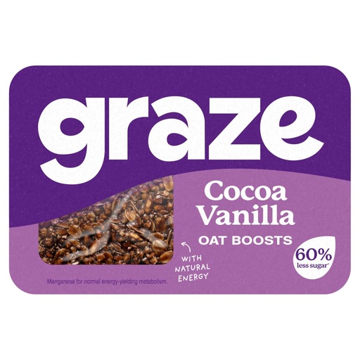 [BRSWKGYYAAEB22I5] Graze Cocoa and Vanilla Protein Vegan Sweet Flapjacks, 53 g