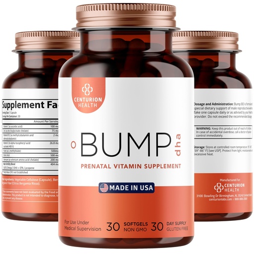 [BRSROCD2CQBAOCI6] Centurion Health Premium Prenatal Vitamins [10 Powerful Ingredients] with DHA, EPA, Folate and Vitamin B12, All Natural Pregnancy Supplement for Fetal Development and Pregnancy Support, 30 Softgels