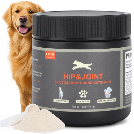 [BRSRECT5OYMQGDQ6] Hip and Joint Supplement Powder for Dogs Glucosamine for Dogs, Dog Arthritis Vitamins for Hip and Joint Pain Relief Contains Glucosamine Chondroitin MSM Vitamin E for All Breeds and Sizes