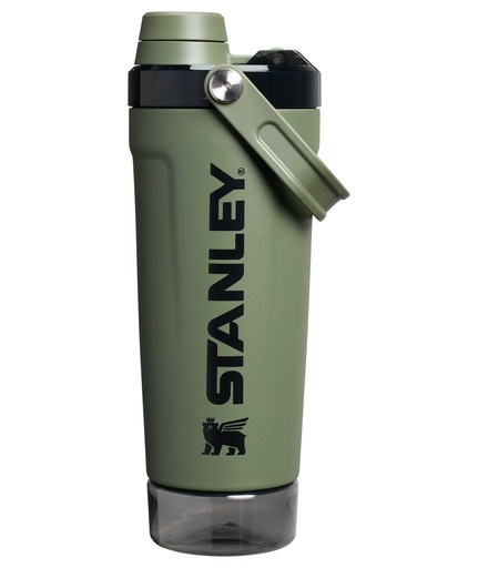 [BRSRACY3AUMRGG36] STANLEY Vitalize Shaker Bottle, 20 oz, Dried Pine | Leakproof Shaker Bottle | Fast-Flow Spout | Removable Strainer | Easy-Grip Handle | Base Container | Double-Wall Insulation