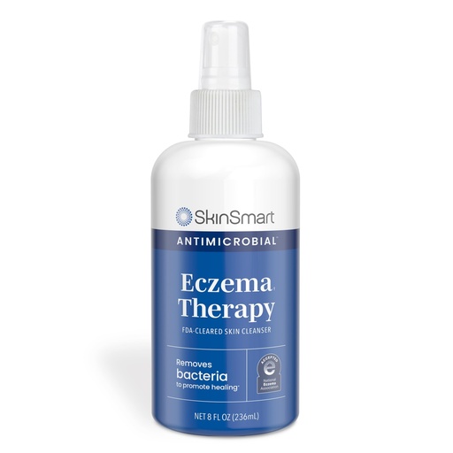 [BRSWKHDZBR4QADY2] SkinSmart Antimicrobial Eczema Therapy with Hypochlorous Acid, Safely Removes Bacteria so Skin Can Heal, for Adults, Kids and Seniors, 8 Ounce Clear Spray