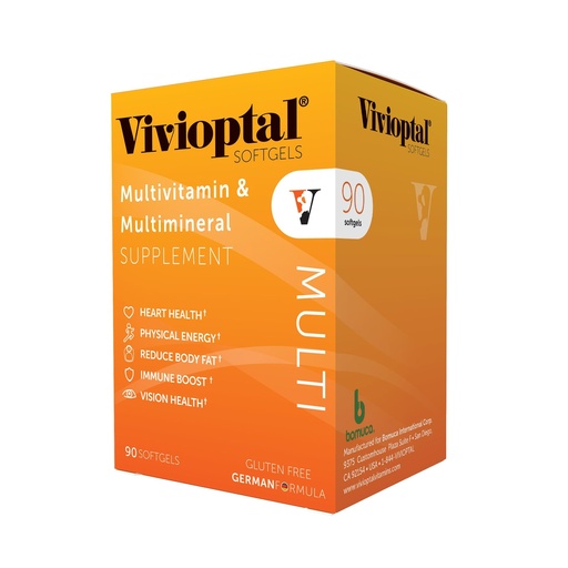 [BRSWIFD5ARYBYHI3] Vivioptal Multi, 90 Softgels, Multivitamin & Multimineral, Gluten Free, German Formula