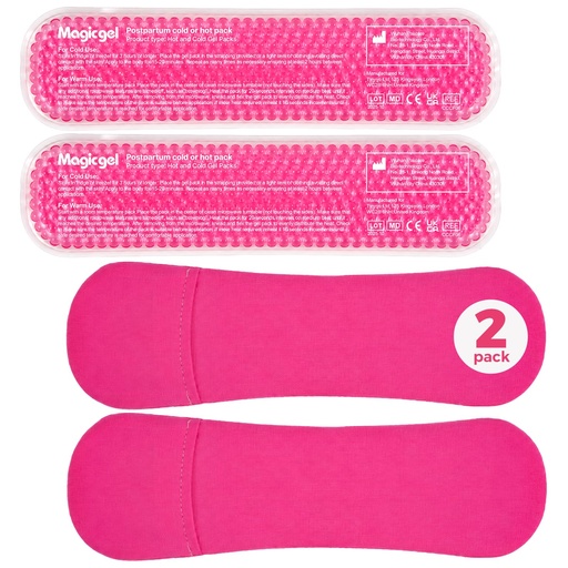 [BRSRGFIYB4GQEFYY] Magic Gel Perineal Cooling Pads for Postpartum, 2 Reusable Ice Packs & 2 Washable Covers, Hot & Cold Perineal Ice Packs, Ice Pack Pads for Hemorrhoid Relief, C-Section Recovery & Perineal Cold Therapy
