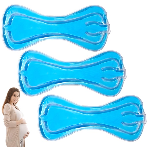 [BRSRE2YZPINRA3LK] Perineal Cold Packs Gel, Reusable Postpartum Ice Pack, Hot and Cold Pads for After Delivery Essentials Postpartum-Uterine Cramps and Hemorrhoid Relief, Helps Reduce Swelling (Blue 3 Count)