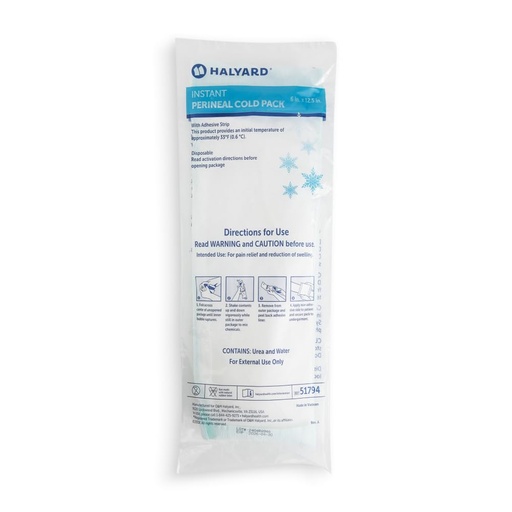 [BRSRABT4OF7GOHTX] HALYARD Premium Perineal Cold Packs w/Adhesive Strip Postpartum Care Relief Instant Cold Pack X Long 6 x 12.5 Inches, Case of 24-51794