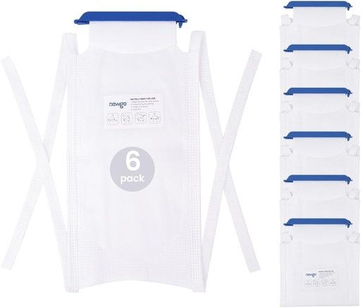 [BRSRAFIFOEFB6ALH] NEWGO Disposable Instant Perineal Cold Packs and Refillable Ice Bags with Clamp Closure