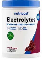 Nutricost Electrolyte Complex Powder (60 Servings, Grape) - Hydration Supplement Drink Mix with Vitamins and Minerals