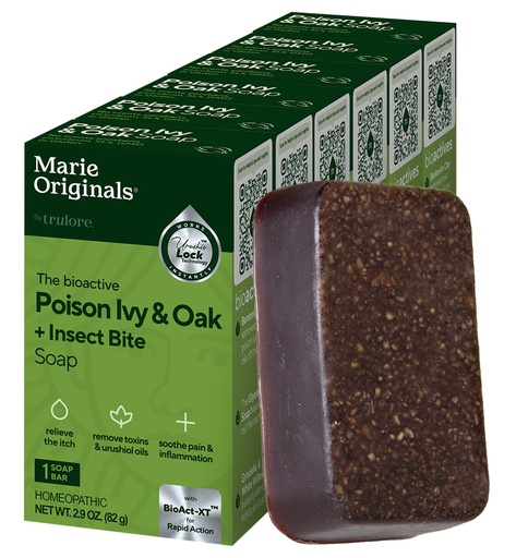 [BRSWYCTYOYIWACD5] Marie Originals Poison Ivy Soap, Outdoor Skin Cleanser, 6 Pack | For poison ivy, poison oak & sumac, anti-itch cleansing bar, soothes rashes, all-natural formula, six 2.9 oz bars