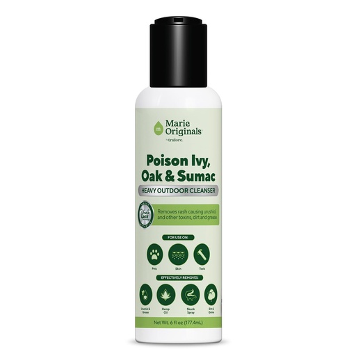[BRSRYZQ2OQOQMFLD] Marie Originals Poison Ivy, Oak & Sumac Heavy Duty Wash & Scrub, 6 fl oz | Poison Ivy Body Wash Cleanser - Urushiol Oil Remover for Skin, Pets & Tools, Removes Grease, Grime & Skunk Spray