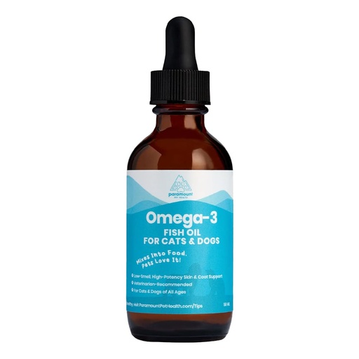 [BRSW2AIEDENQ43L5] Wild-Caught Omega 3 Fish Oil for Dogs & Cats, Liquid EPA DHA Supplement for Skin, Coat, Joints & Heart, Low-Odor Omega 3 Drops for Small Dog Breeds & Cats with Itchy Skin, 2 oz
